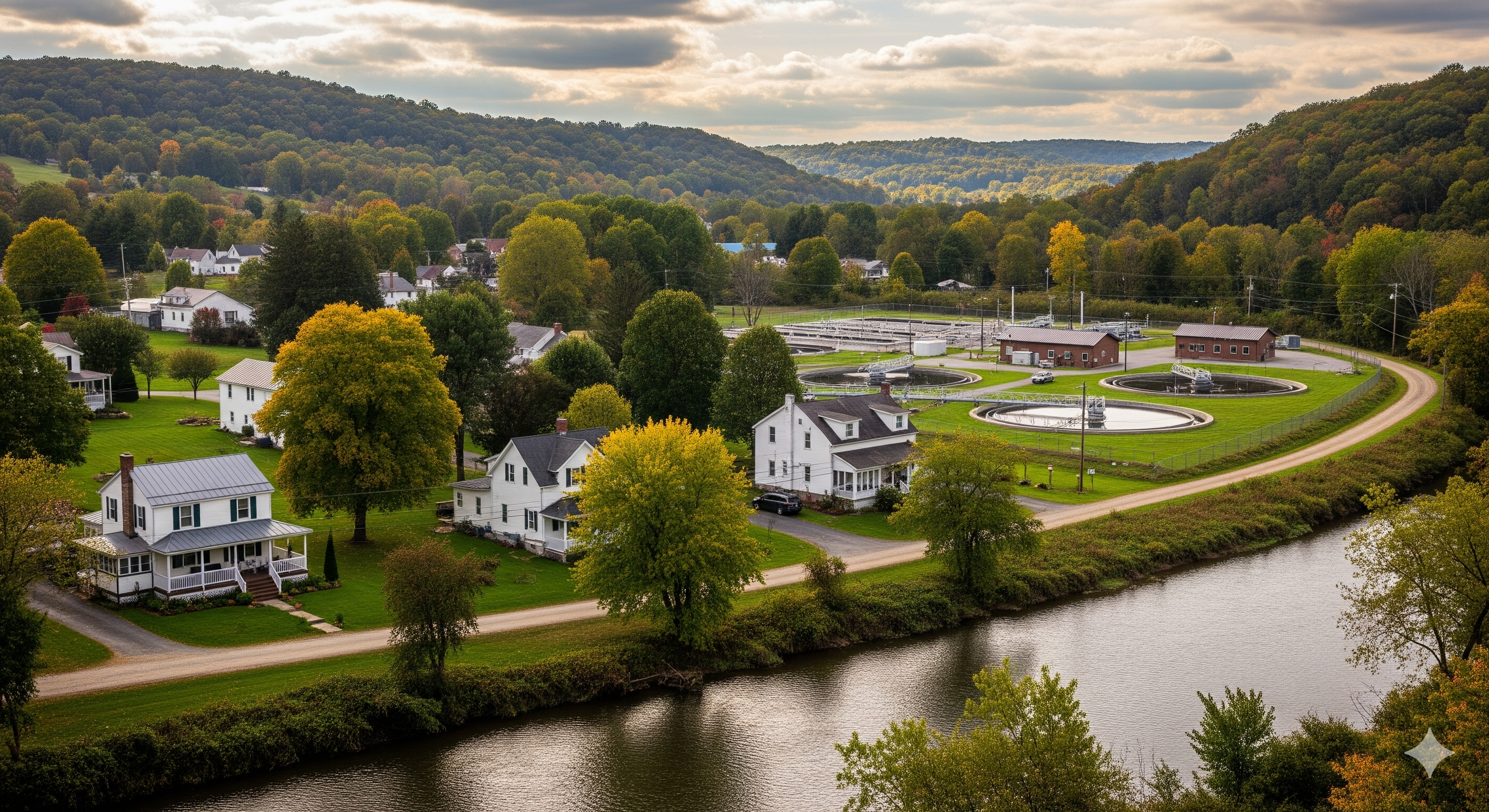 Pennsylvania landscape with clean rivers