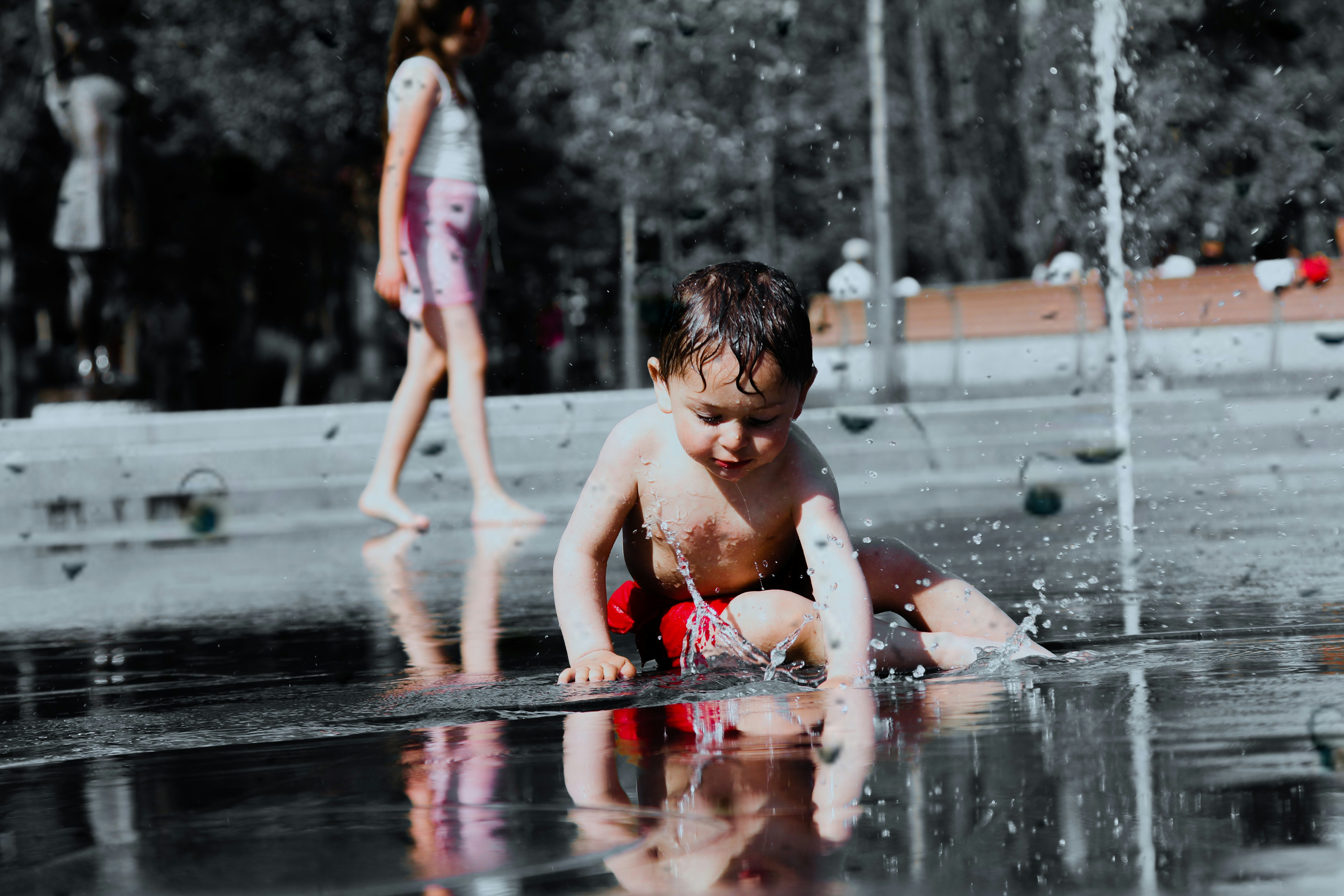 Kids playing in clean PA water